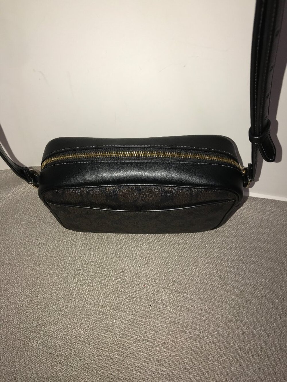 Coach Brown/Black Signature Small Crossbody Bag - Picture 5 of 15